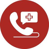 Emergency Call Glyph Circle Multicolor vector