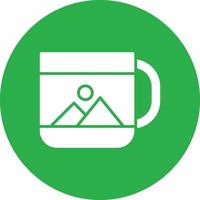 Cup Glyph Circle Multicolor vector