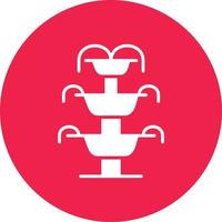 Fountain Glyph Circle Multicolor vector