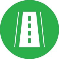 Runway Glyph Circle Multicolor vector