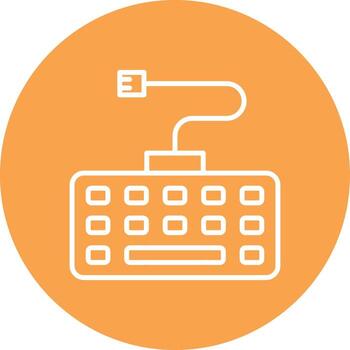 Keyboard Line Circle Multicolor vector