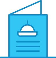 Food Menu Line Filled Blue vector