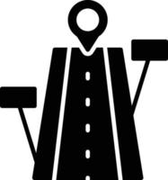 Road Glyph Icon vector