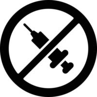 No Vaccines Glyph Icon vector
