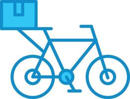 Bicycle Line Filled Blue vector