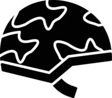 Helmet Glyph Icon vector