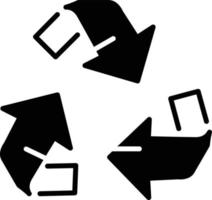 icono de glifo reciclable vector