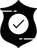 Shield Glyph Icon vector