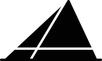 Pyramid Glyph Icon vector