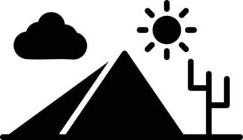 Pyramid Glyph Icon vector