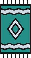 Beach Towel Line Filled vector