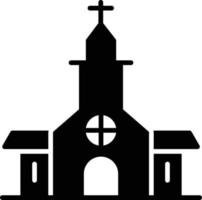 icono de glifo de iglesia vector