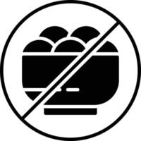 No Food Glyph Icon vector