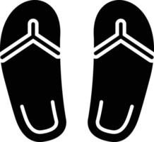 icono de glifo de chanclas vector