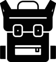 Backpack Glyph Icon vector