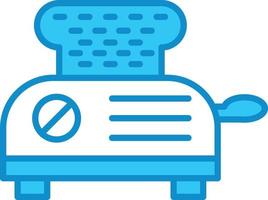 Toaster Line Filled Blue vector