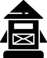 Mail Box Glyph Icon vector