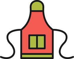 Apron Line Filled vector