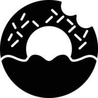 Doughnut Glyph Icon vector