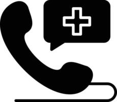 Emergency Call Glyph Icon vector