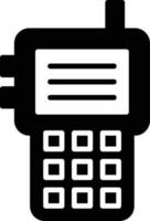 Walkie Talkie Glyph Icon vector