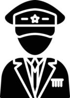 Captain Glyph Icon vector