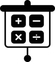 Calculation Presentation Glyph Icon vector