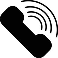 Phone With Signal Glyph Icon vector