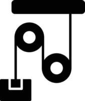 Pulley Glyph Icon vector
