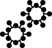 Molecule Structure Glyph Icon vector