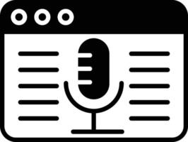 Podcast Glyph Icon vector