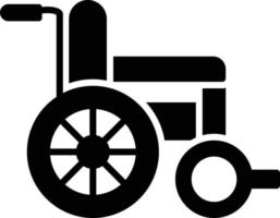 Wheel Chair Glyph Icon vector
