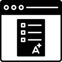 Online Learning Glyph Icon vector