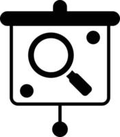 Searching Presentation Glyph Icon vector