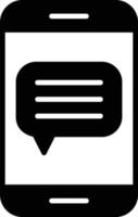 Message Glyph Icon vector