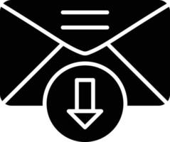 Inbox Glyph Icon vector