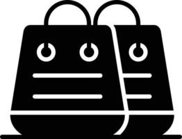 icono de glifo de bolsa de compras vector