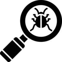 icono de glifo de virus de búsqueda vector