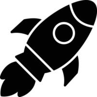 Spaceship Glyph Icon vector