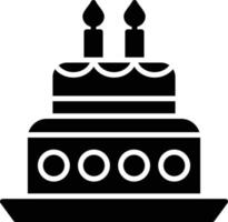 icono de glifo de cumpleaños vector