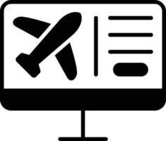 Online Booking Glyph Icon vector