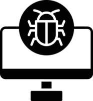 Virus Lcd Glyph Icon vector