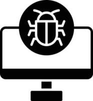 icono de glifo de virus lcd vector