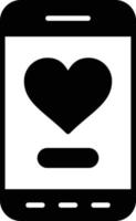 Online Donation Glyph Icon vector