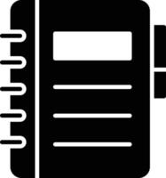 Notebook Glyph Icon vector