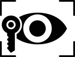 Eye Recognition Glyph Icon vector