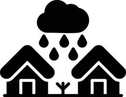 Monsoon Glyph Icon vector