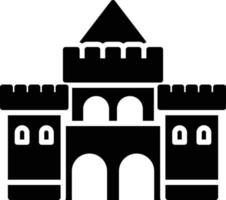 Palace Glyph Icon vector