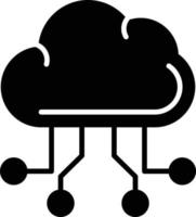 Cloud Computing Glyph Icon vector