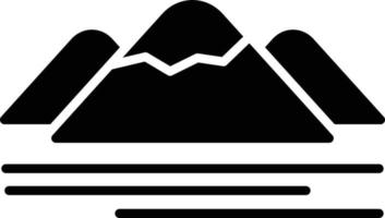 Mountain Glyph Icon vector